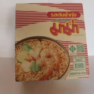 Mama instant noodles, Tom Yum Shrimp flavor, in a box